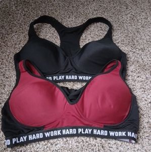 Racer Back Sportz Bra Sz. 38C Body Form pk. 2 (Black and Red)